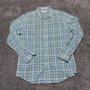 L.L.Bean Mens Plaid Button Down Shirt M Long Sleeve Wrinkle Free Slightly Fitted
